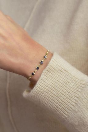 دستبند طلا زرد بچه گانه 14 عیار Bayar Gold - کد 164130027