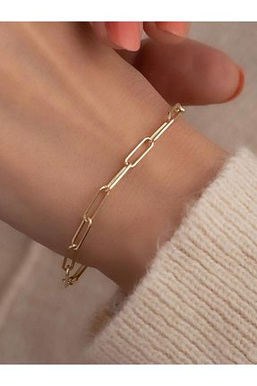 دستبند طلا زرد زنانه 14 عیار Bayar Gold - کد 97898926