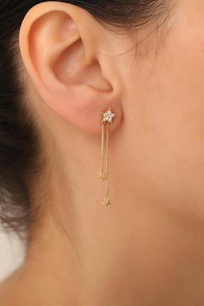 گوشواره طلا زرد زنانه 14 عیار Bayar Gold - کد 719328308