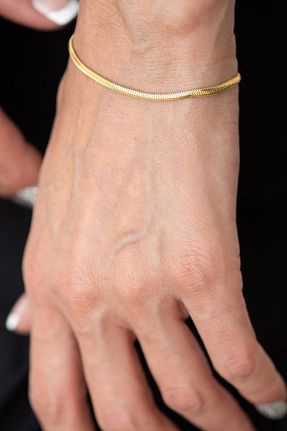دستبند طلا زرد زنانه 14 عیار Bayar Gold - کد 62764182