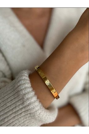 گردنبند استیل ( فولاد ) طلائی زنانه فلزی X-Lady Accessories - کد 871683205