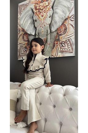 ست بالاتنه و پائین تنه قهوه ای بچه گانه بافتنی RAPAPA - کد 776877961