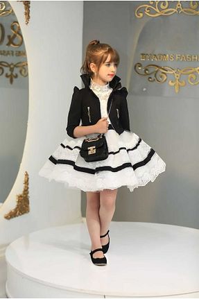 لباس مجلسی و فارغ التحصیلی سفید بچه گانه دانتل By Feyza Kids Collection - کد 871862319