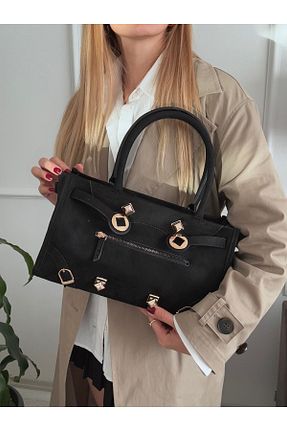 کیف دوشی مشکی زنانه چرم مصنوعی mèche atelier since 2024 - کد 871704074