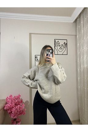پلیور بژ زنانه ساده MODA - کد 872065512