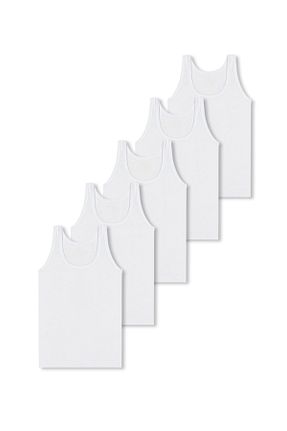 رکابی سفید بچه گانه پنبه - الاستین GizaKids - کد 871707043