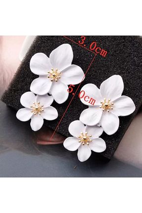 گوشواره جواهر سفید MODAMAYS - کد 409660875