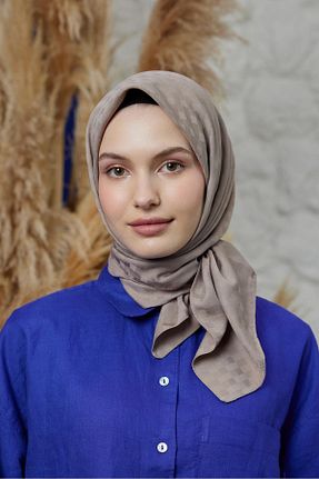 شال قهوه ای زنانه پلی استر Şalland - کد 828055132