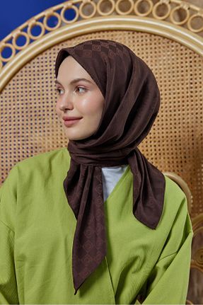 شال قهوه ای زنانه پلی استر Şalland - کد 831498699