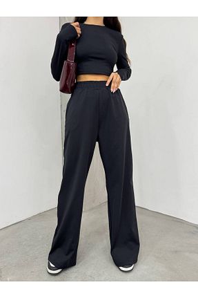 ست بالاتنه و پائین تنه مشکی زنانه مخلوط ویسکون JOURNEE - کد 871766401