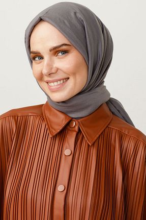 شال طوسی زنانه پنبه ای VALORSCARF - کد 871793105