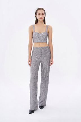 بلوز طوسی زنانه ساده Quzu - کد 871806848
