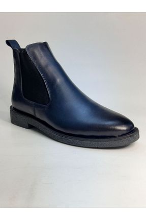 بوت / نیم بوت سرمه ای مردانه چرم خالص Greyybull Shoes - کد 871862923