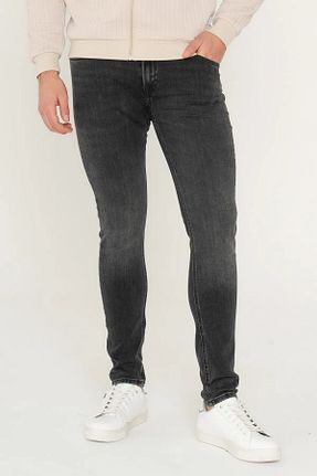 شلوار جین مشکی مردانه پاچه تنگ Jack & Jones - کد 794809407