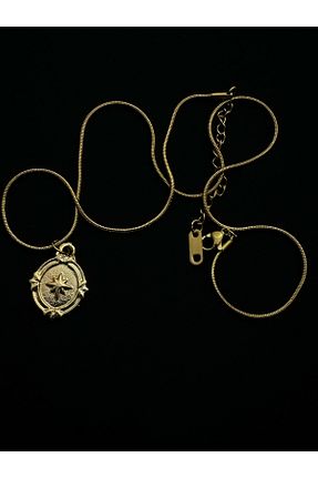 گردنبند استیل ( فولاد ) زرد زنانه استیل (فولاد) LAİKA - کد 871863992