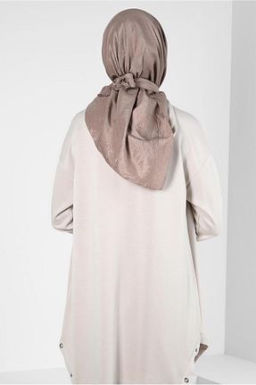 روسری قهوه ای پلی استر Alvina - کد 792004876