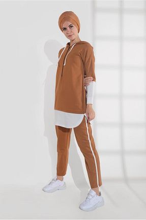 ست گرمکن حجاب قهوه ای زنانه رگولار TRENDTESETTÜR - کد 59076707