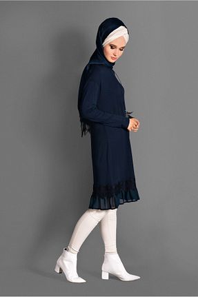 تونیک حجاب سرمه ای زنانه بافتنی TRENDTESETTÜR - کد 58719174