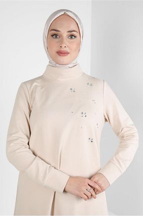 روسری بژ پلی استر Alvina - کد 792006857