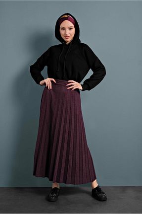 دامن حجاب بنفش زنانه کمر کش دار TRENDTESETTÜR - کد 55392621
