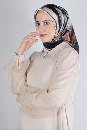 روسری طوسی پلی استر Alvina - کد 801113949