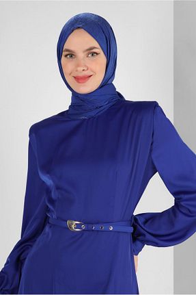 شال سرمه ای زنانه پنبه ای Alvina - کد 796282362