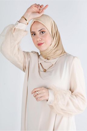 روسری بژ پلی استر Alvina - کد 801114160