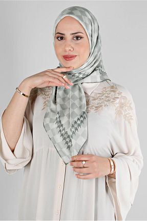 روسری خاکی پلی استر Alvina - کد 801114133