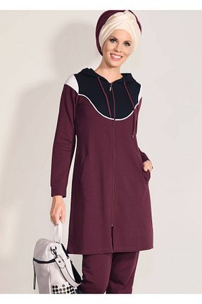 ست گرمکن حجاب زرشکی زنانه رگولار TRENDTESETTÜR - کد 86182142