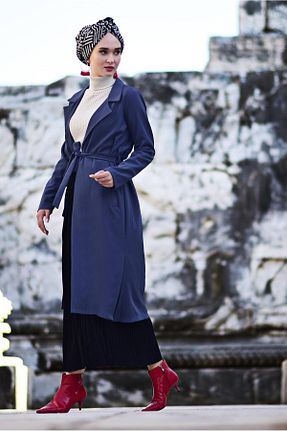 کت حجاب سرمه ای زنانه رگولار TRENDTESETTÜR - کد 86183161