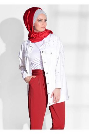 شلوار حجاب قرمز زنانه مخلوط پلی استر TRENDTESETTÜR - کد 86182035