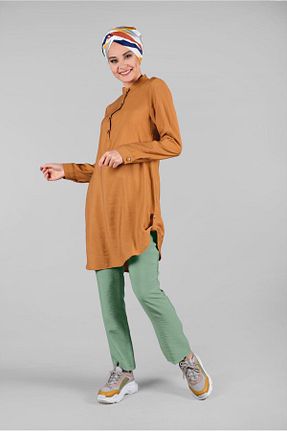شلوار حجاب سبز زنانه پنبه ای TRENDTESETTÜR - کد 86183886