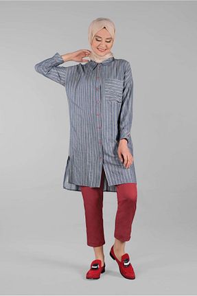 شلوار حجاب زرشکی زنانه پنبه ای TRENDTESETTÜR - کد 86183658