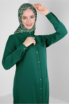 روسری خاکی پنبه پلی استر Alvina - کد 805630586