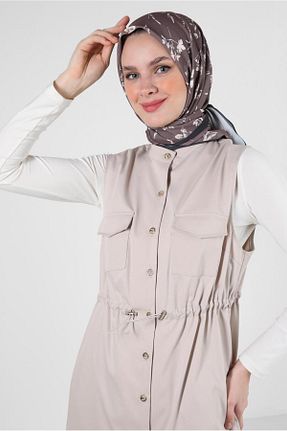 روسری قهوه ای پنبه پلی استر Alvina - کد 805630535