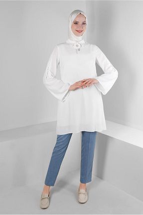 شلوار پارچه ای آبی زنانه بلند Alvina - کد 805630820