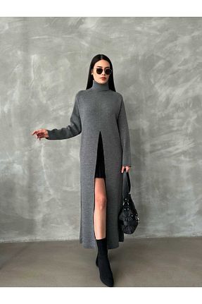 لباس طوسی زنانه بافتنی ANBLYs COLLECTION - کد 871902083