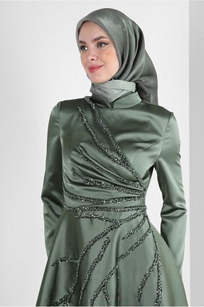 روسری خاکی پلی استر Alvina - کد 799159710