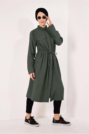 تونیک حجاب خاکی زنانه پنبه پلی استر TRENDTESETTÜR - کد 86184858