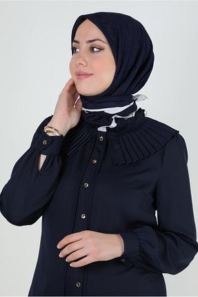 روسری سرمه ای پنبه ای Alvina - کد 804207601