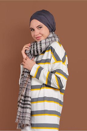 تونیک حجاب زرد زنانه ویسکون TRENDTESETTÜR - کد 86185919