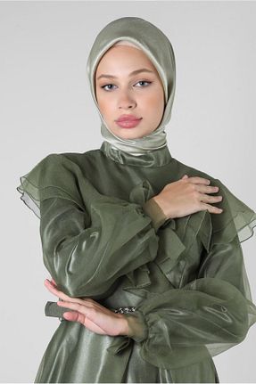 روسری سبز ساتن Alvina - کد 802140352