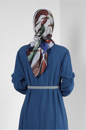 روسری آبی پلی استر Alvina - کد 799159492