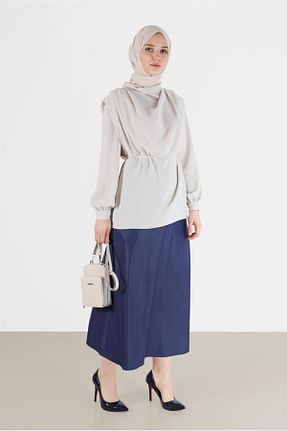 دامن حجاب سرمه ای زنانه رگولار Alvina - کد 802793747