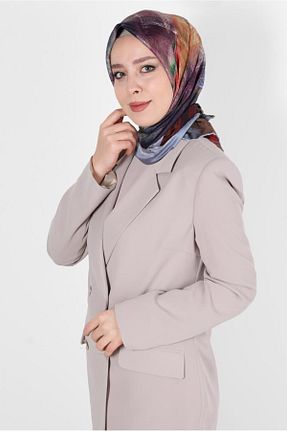 روسری طوسی پلی استر Alvina - کد 803641628