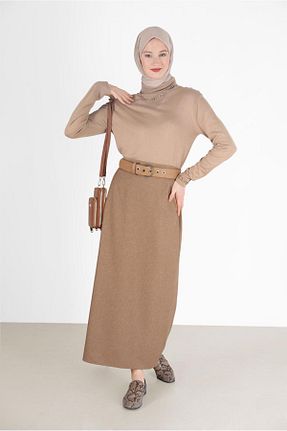 دامن حجاب بژ زنانه رگولار Alvina - کد 803864294