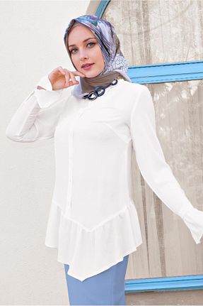 بلوز حجاب بژ زنانه Straight TRENDTESETTÜR - کد 98307812
