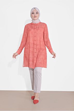 تونیک حجاب زرشکی زنانه ویسکون TRENDTESETTÜR - کد 94524260
