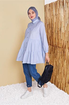 شلوار حجاب آبی زنانه %100 پنبه TRENDTESETTÜR - کد 94388591
