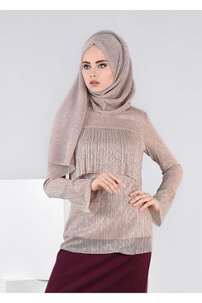 بلوز حجاب صورتی زنانه Straight TRENDTESETTÜR - کد 98307970